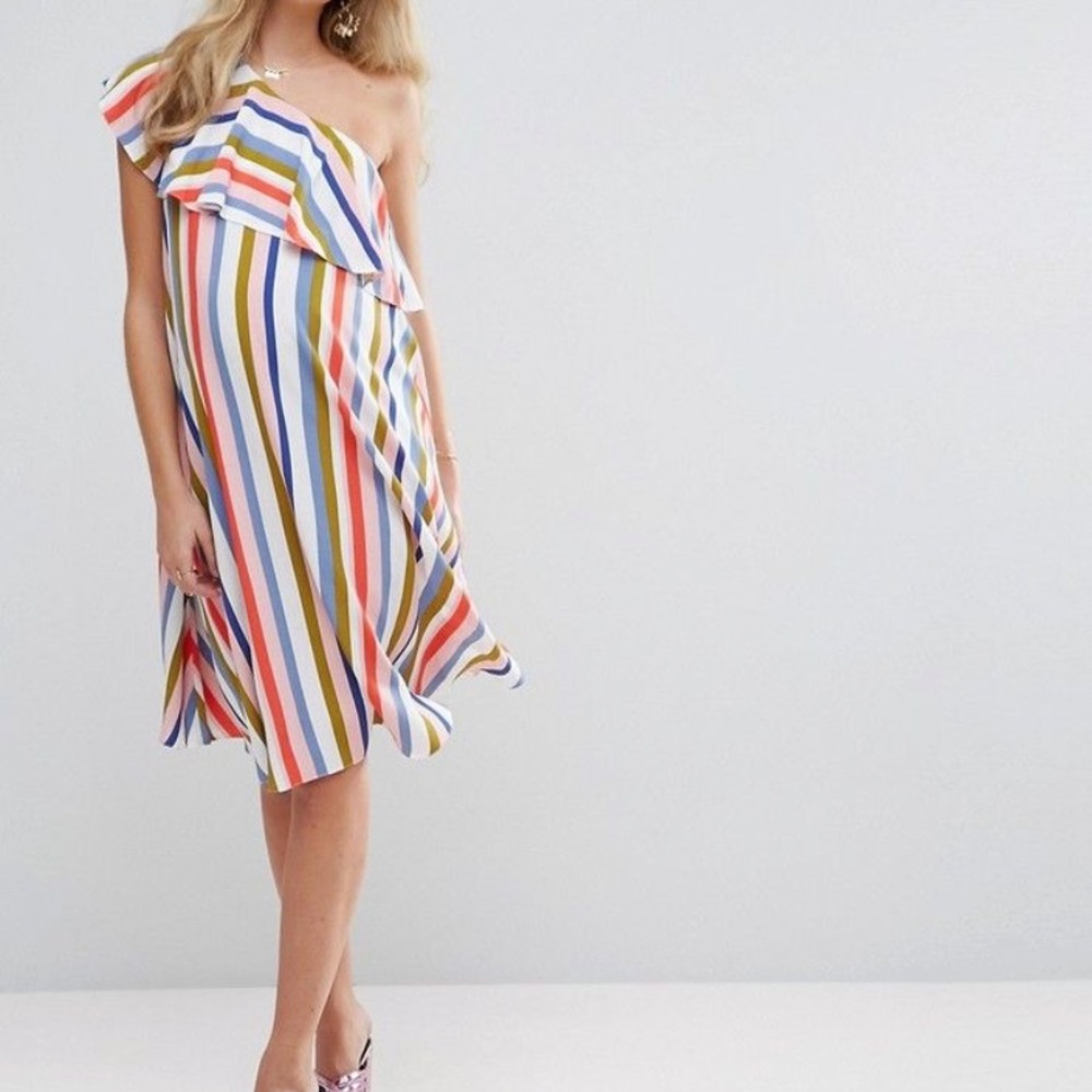 ASOS Maternity One Shoulder Mini Dress